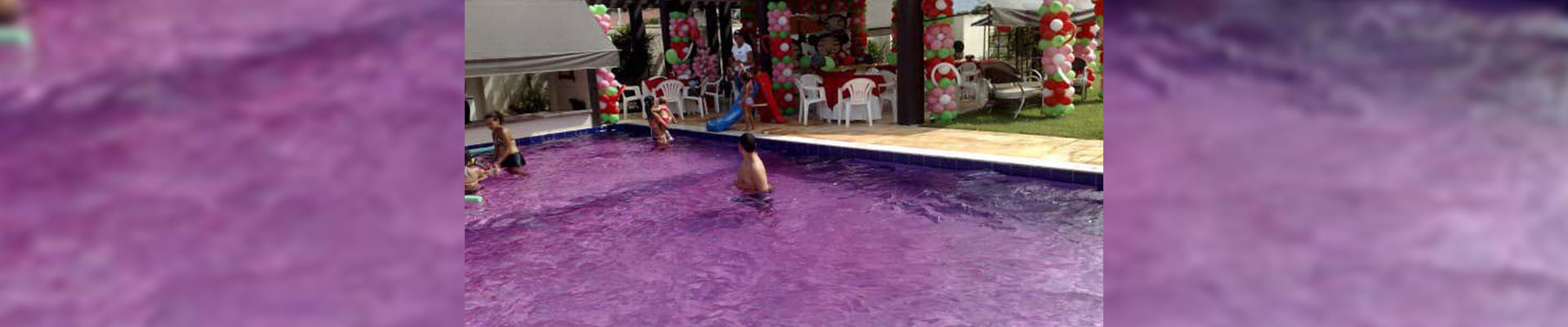 Fête d'anniversaire, piscine, fun, colorant
